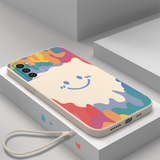 magnetic graffiti smiley face silicone case for Samsung