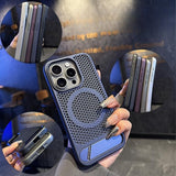 Magnetic Hollow Cooling Kickstand Case for iphone
