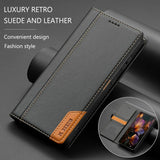 Leather Flip Wallet Card Holder Case for Samsung