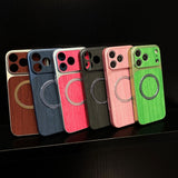 Wood Grain Magnetic Shockproof Case for iphone