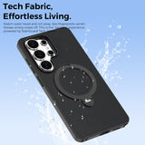 Tech Fabric Magnetic Hidden Rotatable Kickstand Case for Samsung