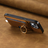 Magnetic Wallet Ring Kickstand Case for iphone