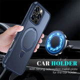 Shockproof Metal Magnetic Stand Case for iphone