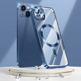 Plating Soft Clear Shockproof Magnetic Case for iphone