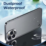 Magnetic Metal Aluminum Alloy Frame Frosted Back Panel Case for iphone