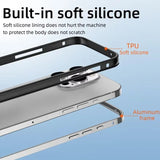 Hybrid Silicone Frame Aluminum Metal Case for iphone