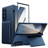 Shell‑Film Full‑Cover Case With Card Holder Stand & Pen Slot for Samsung Z Fold