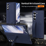 All‑in‑One Shell‑Film Case, Wristband Stand Hinge Pen Slot & Pen for Samsung Z Fold