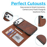 Magnetic Leather Card Holder Case for iphone