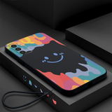 magnetic graffiti smiley face silicone case for Samsung