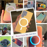 Magnetic Matte Clear Rainbow Gradient Case for Samsung