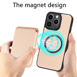 Fiber‑Textured Magnetic Card Holder Case for iphone
