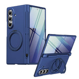 Magnetic Rotating Kickstand Full Hinge Case with  Pen Slot for Samsung