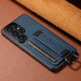Leather Card Holder Stand Case for Samsung