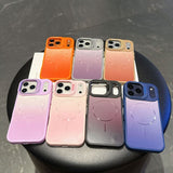 Gradient Full Cover Shockproof Magnetic Lens Kickstand Case for iphone