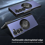 Magnetic Shockproof Full‑Cover Case with 360° Rotating Stand for Samsung Z Fold
