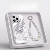 Diamond Flower Pattern Case with Bracelet for iphone