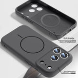 Magnetic Liquid Silicone Skin Feel Soft Case for iphone