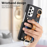 Shockproof Litchi Grain Wrist Strap Case for Samsung