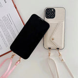 Leather Crossbody Wallet Case with Card Slots for iphone