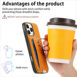 Magnetic Wallet Ring Kickstand Case for iphone