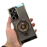 Ultra‑Slim Electroplated Honeycomb Cooling Gyro Stand Case for Samsung