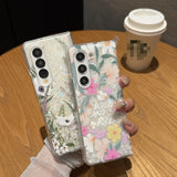 Fashion Painted Flower Case for Samsung Z Fold