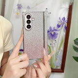 Gradient Glitter Plating Phone Case for Samsung Z Fold