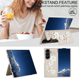Shockproof Flower Case with Card Holder & Lanyard for Samsung Z Fold