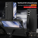 All‑in‑One Shell‑Film Case, Wristband Stand Hinge Pen Slot & Pen for Samsung Z Fold