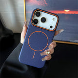 Frosted Hit Color Lichee Pattern Magnetic Case for iphone