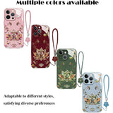 Full-Coverage Dunhuangs Lotus Lanyard Hard Case for iphone