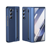 Leather Shell‑Film Integrated Case with S Pen & Pen Slot for Samsung Z Fold