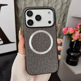 Simple Fabric‑Texture Magnetic Case for iphone