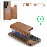 Magnetic Leather Wallet Case for Samsung
