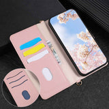 Detachable Crossbody Zipper Wallet Leather Case for iphone