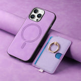 Magnetic Wallet Ring Kickstand Case for iphone
