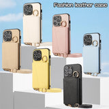Shockproof Crossbody Wallet Stand Leather Case for iphone