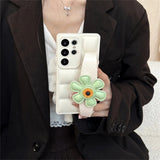 Down Jacket Wrist Strap Phone Case for Samsung