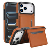 Magnetic Card Holder Stand Leather Case for iphone