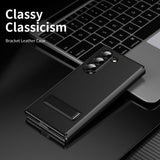 Full‑Cover Leather Flip Case with Stand for Samsung Z Fold