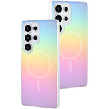 Shockproof Magnetic Matte Rainbow Gradient Case for Samsung