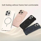 Ultra‑Thin Matte Borderless Magnetic Shockproof Case for iphone