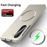 Magnetic Thin Matte Metallic Paint Case For Samsung Z Fold