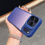 Gradient Full Cover Shockproof Magnetic Lens Kickstand Case for iphone