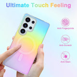 Shockproof Magnetic Matte Rainbow Gradient Case for Samsung