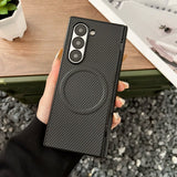 Shockproof Magnetic Fiber‑Texture Case for Samsung Z Fold