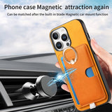 Magnetic Wallet Ring Kickstand Case for iphone