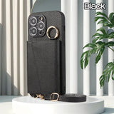 Shockproof Crossbody Wallet Stand Leather Case for iphone