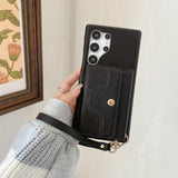 Shockproof Leather Case with Multi‑Function Card Holder for Samsung